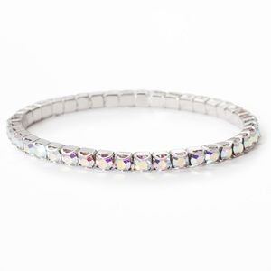 Touchstone Crystal by Swarovski Crystal Aurore Boreale Stretch Bracelet
